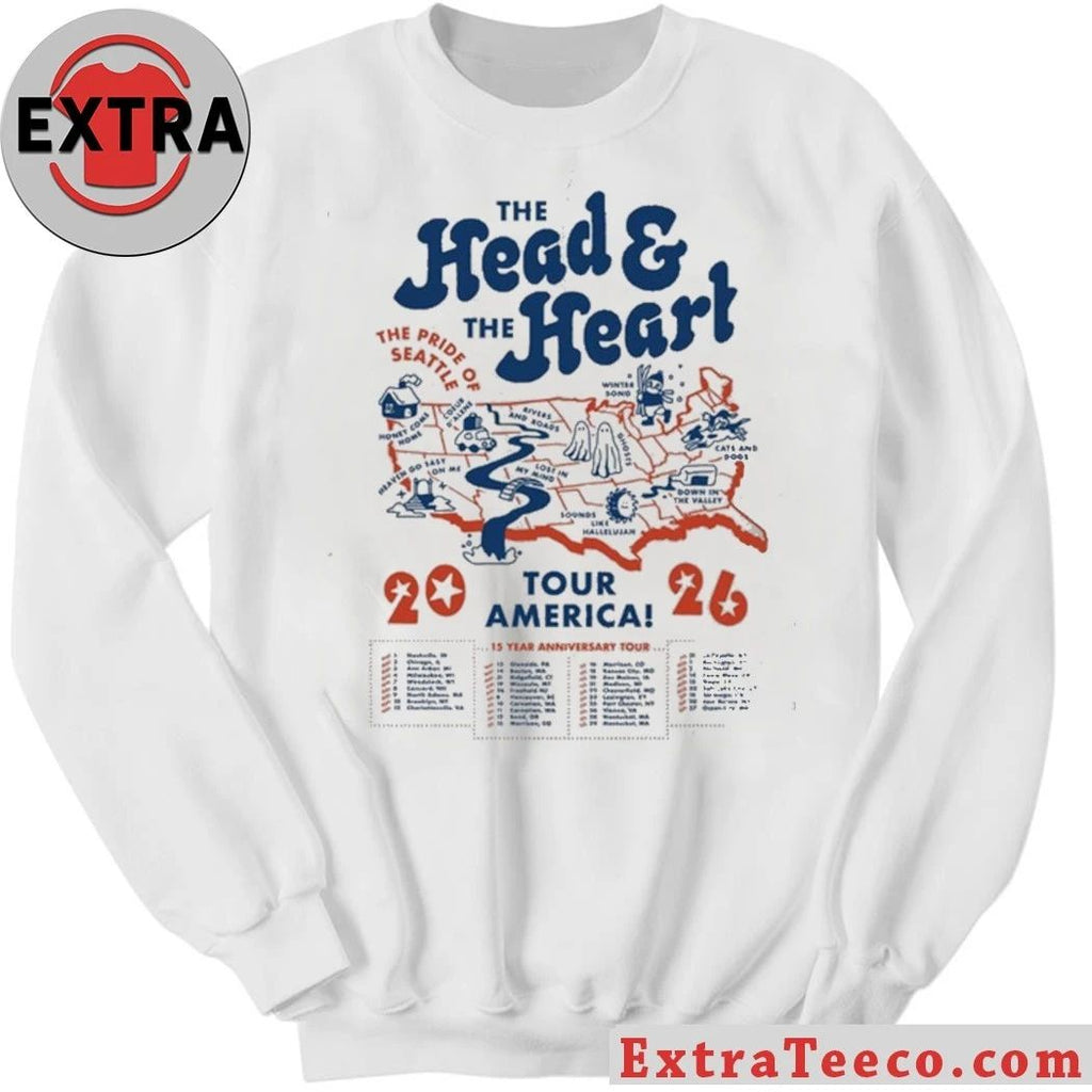 The Head And The Heart Map Tour 2026 Shirt