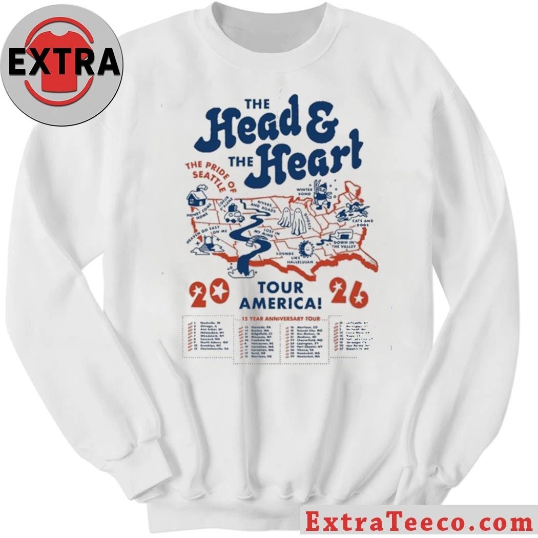 The Head And The Heart Map Tour 2026 Shirt