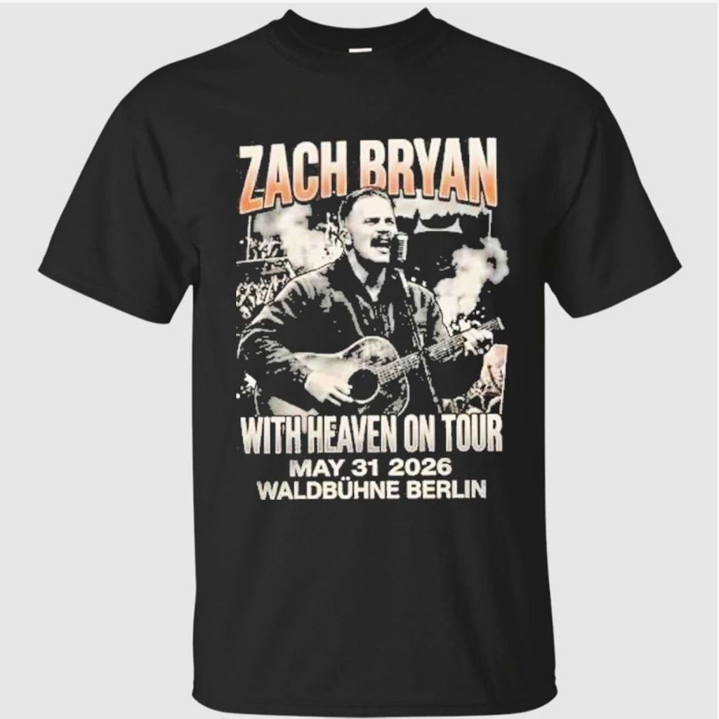 Zach Bryan With Heaven On Tour May 31 2026 Waldbuhne Berlin Vintage Bootleg Shirt