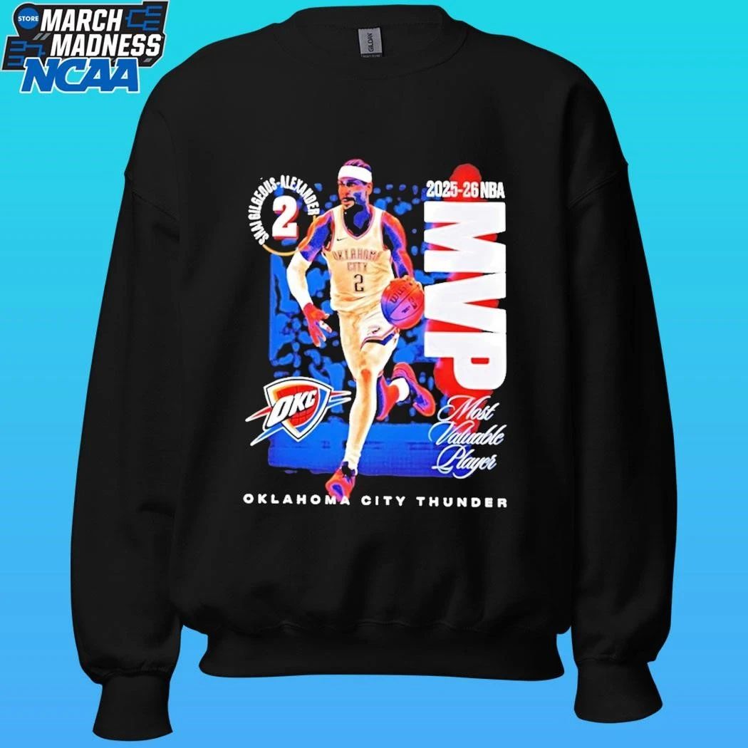 Shai Gilgeous Alexander Oklahoma City Thunder 2025 26 Nba Most Valuable Player Mvp Shirt