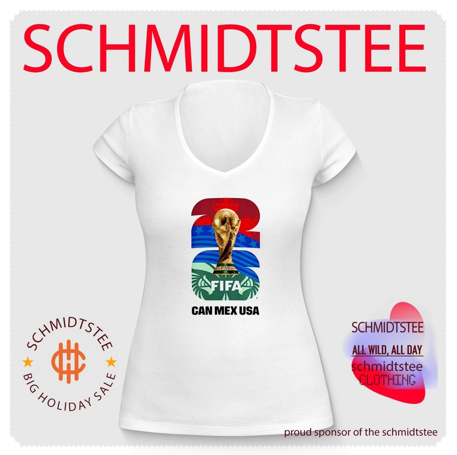 FIFA Can Mex USA World Cup Host City 2026 shirt
