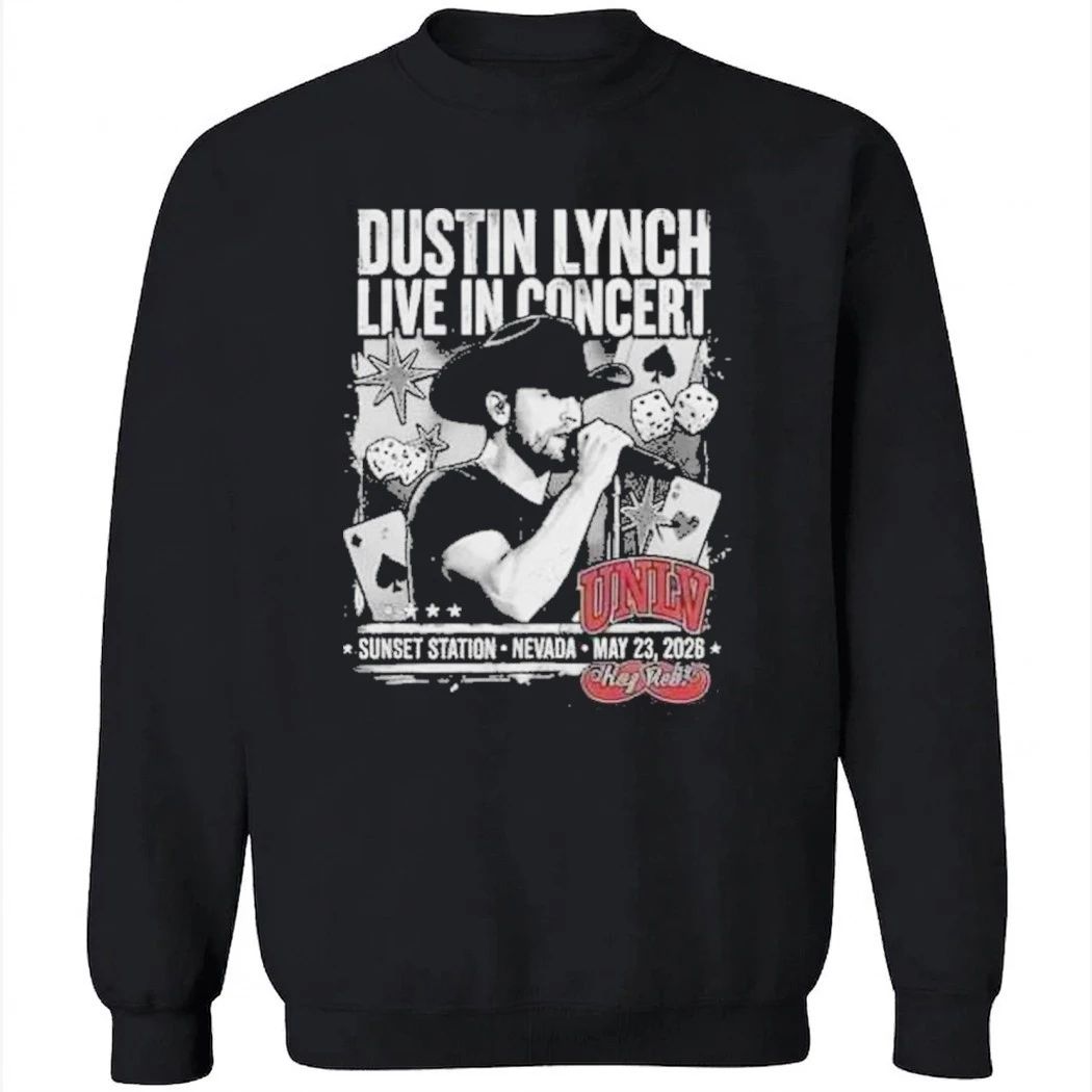 Dustin Lynch Live In Concert May 23 2026 Sunset Station Nevada Concert Vintage Bootleg Vegas Country UNLV Rebels NCAA Collab Shirt