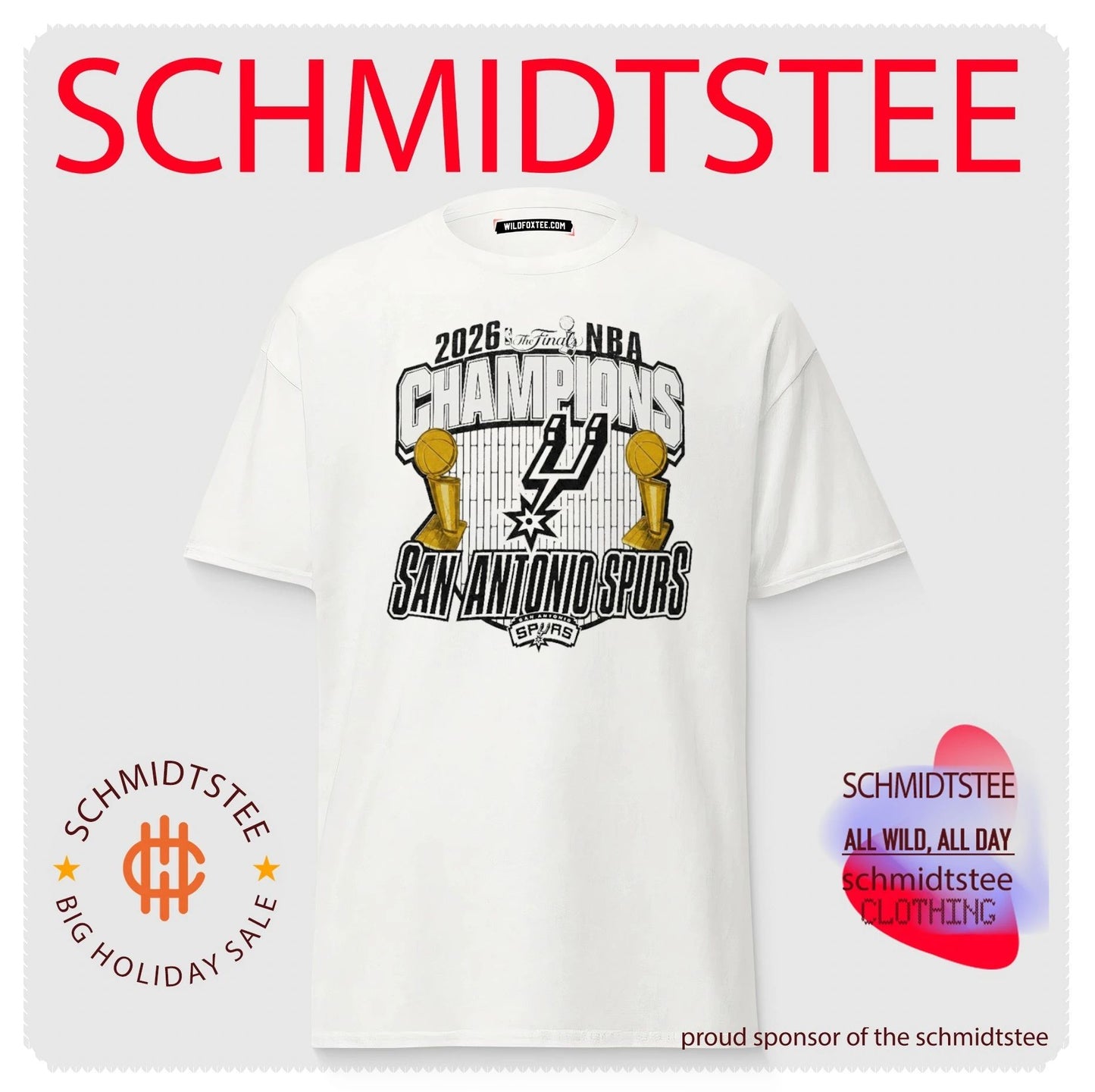 San Antonio Spurs 2026 NBA Finals Champions Trophy shirt