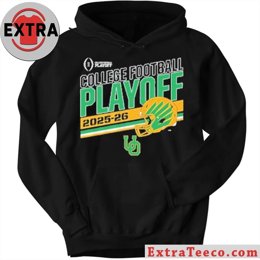 Oregon 2025 CFP Stripe Helmet Shirt College Football Playoff (CFP) 2025-26 Oregon Ducks Tee