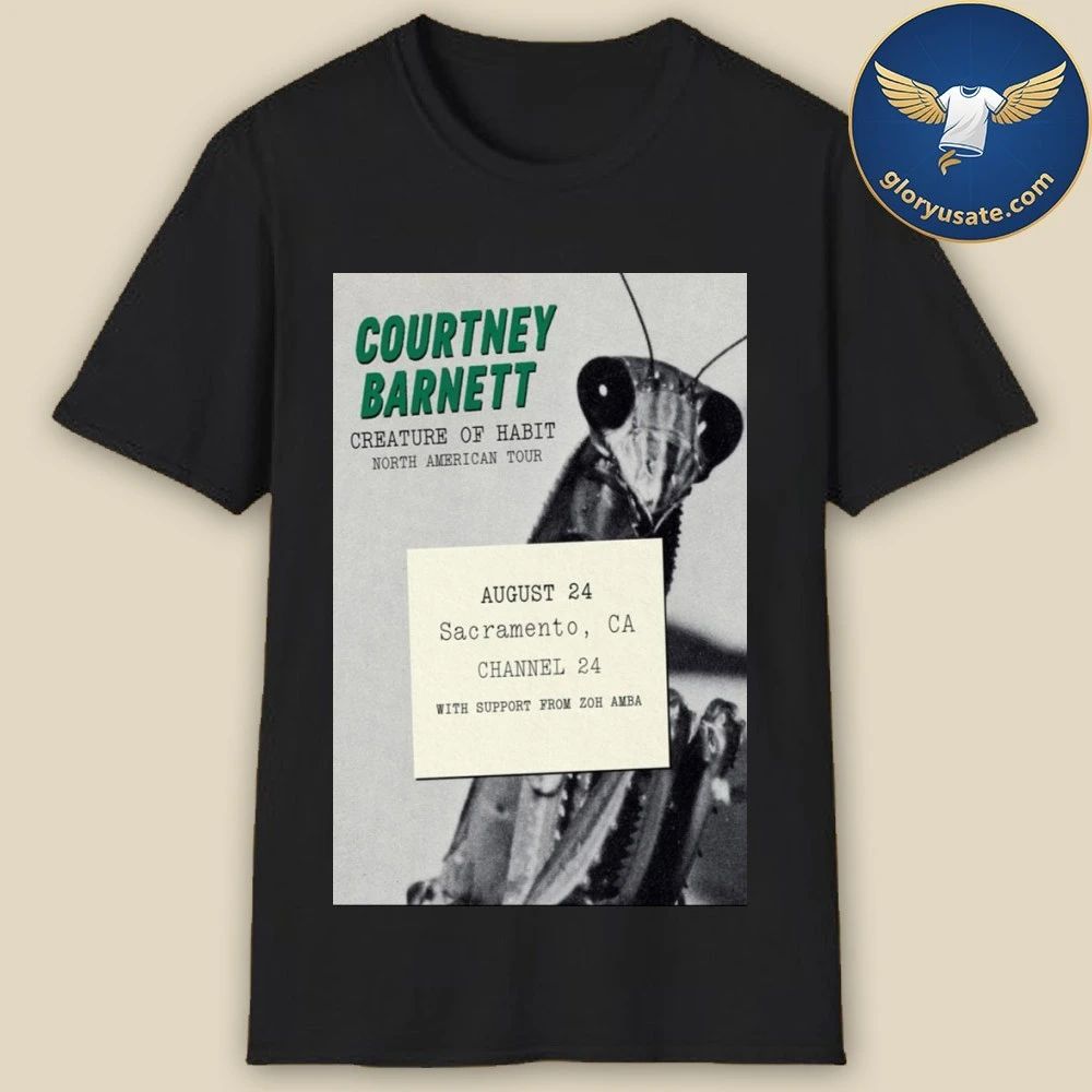 Courtney Barnett Aug 24 2025 Channel 24 Sacramento CA Poster Shirt
