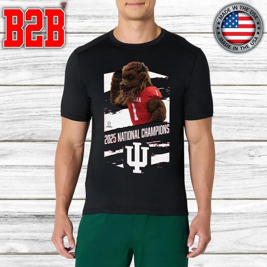 Indiana Hoosiers Outerstuff College Football Playoff 2025 National Champions Mascot Shirt