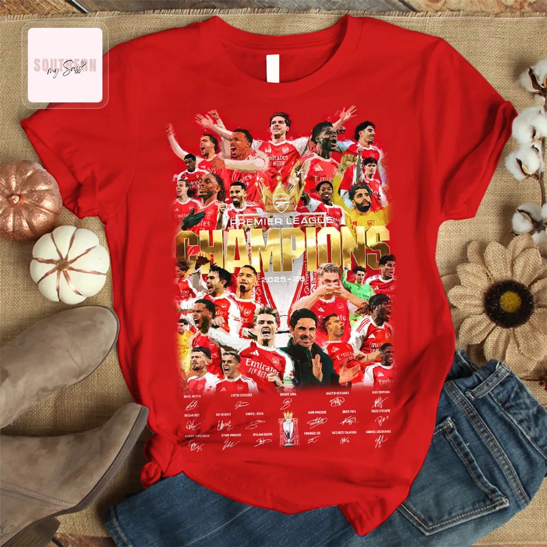 Arsenal Premier League Champions 2025-2026 Season Commemorative Unisex T-Shirt