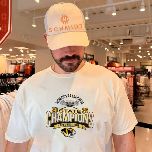 Chapel Hill Tigers 2026 NCHSAA Women’s 7A Lacrosse Division Champions shirt