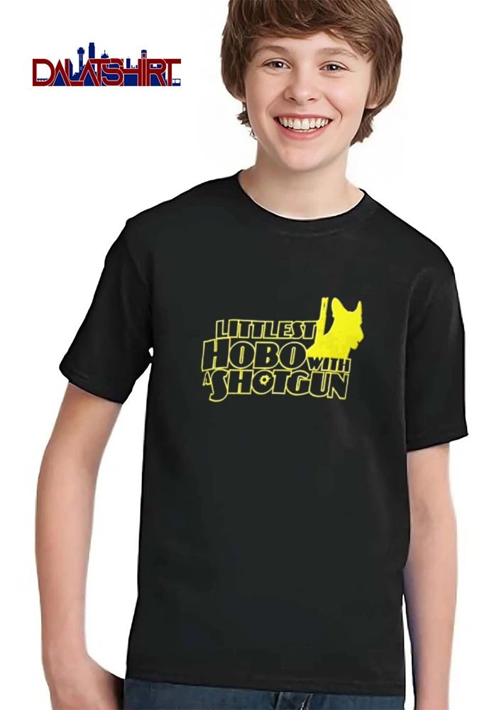 Littlest Hobo With A Shotgun yellow german shepherd silhouette shirt