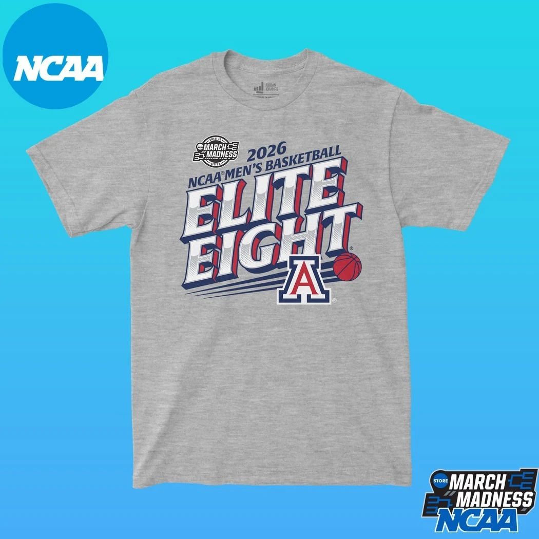 Arizona Wildcats 2026 NCAA Men’s Basketball Tournament March Madness Elite Eight T-Shirts