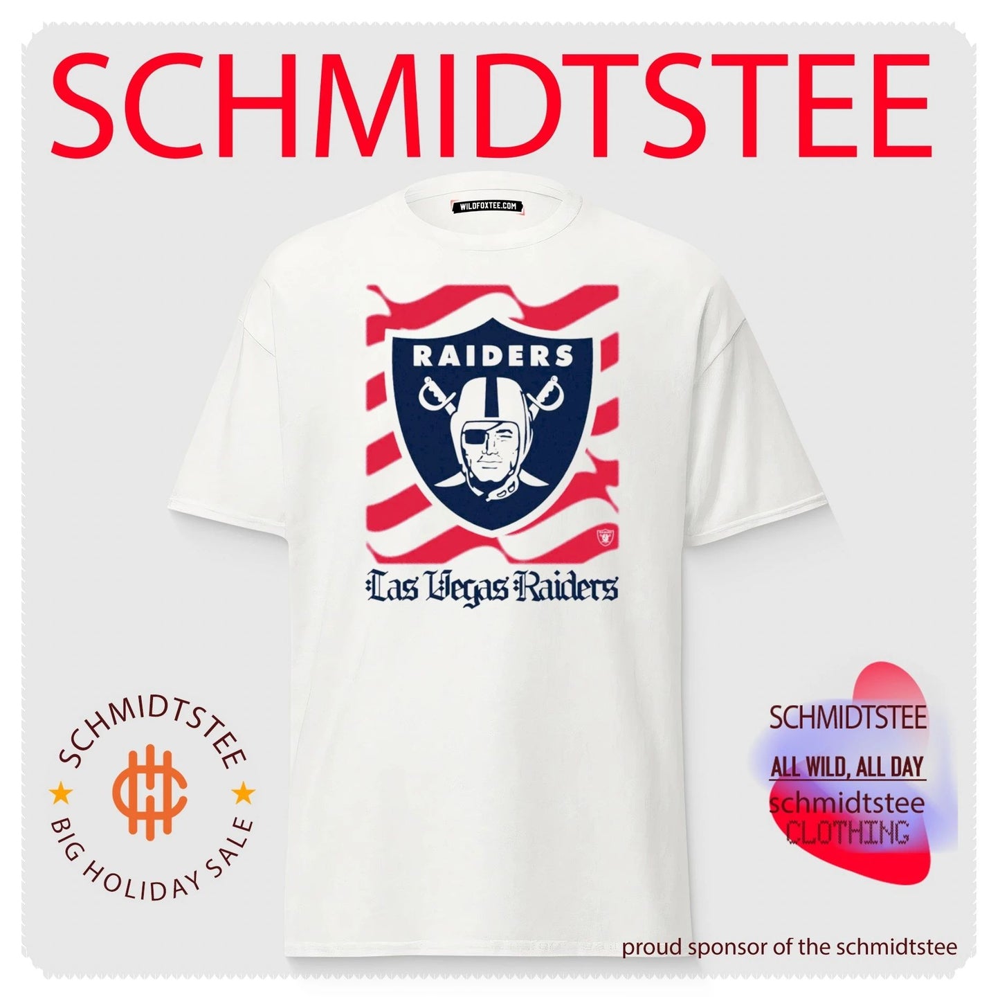 Las Vegas Raiders American 250th Flag Heritage Wordmark shirt