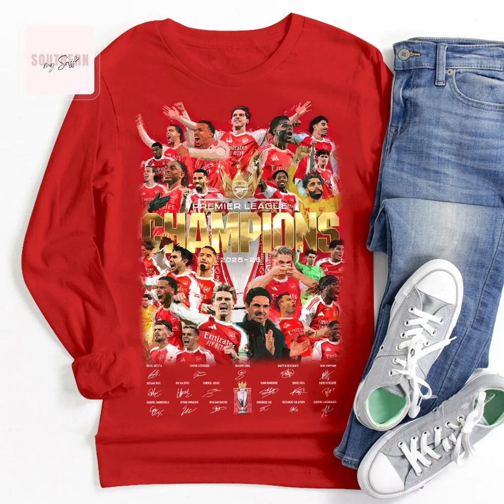 Arsenal Premier League Champions 2025-2026 Season Commemorative Unisex T-Shirt