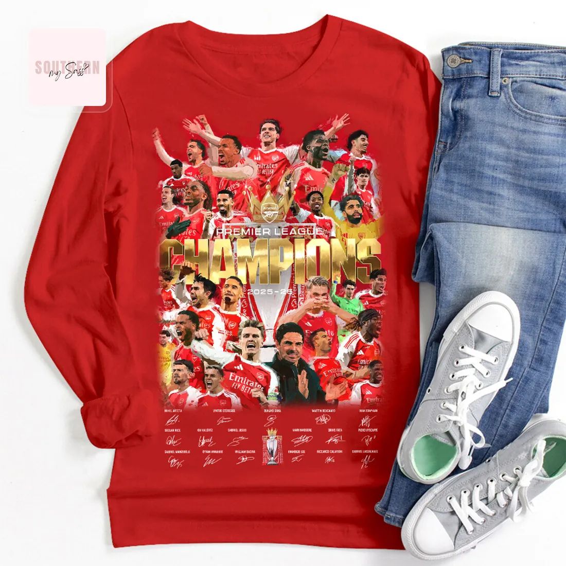 Arsenal Premier League Champions 2025-2026 Season Commemorative Unisex T-Shirt