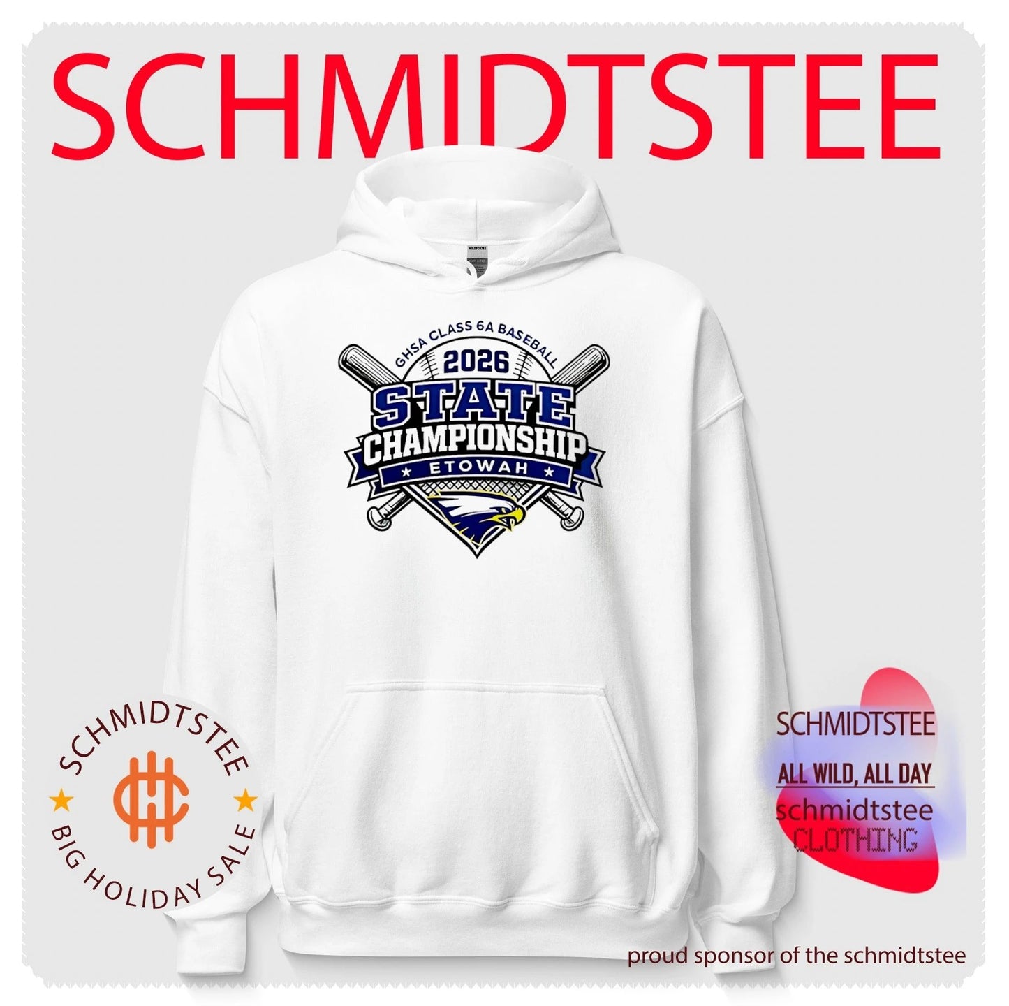GHSA class 6a baseball State Championship Etowah logo shirt