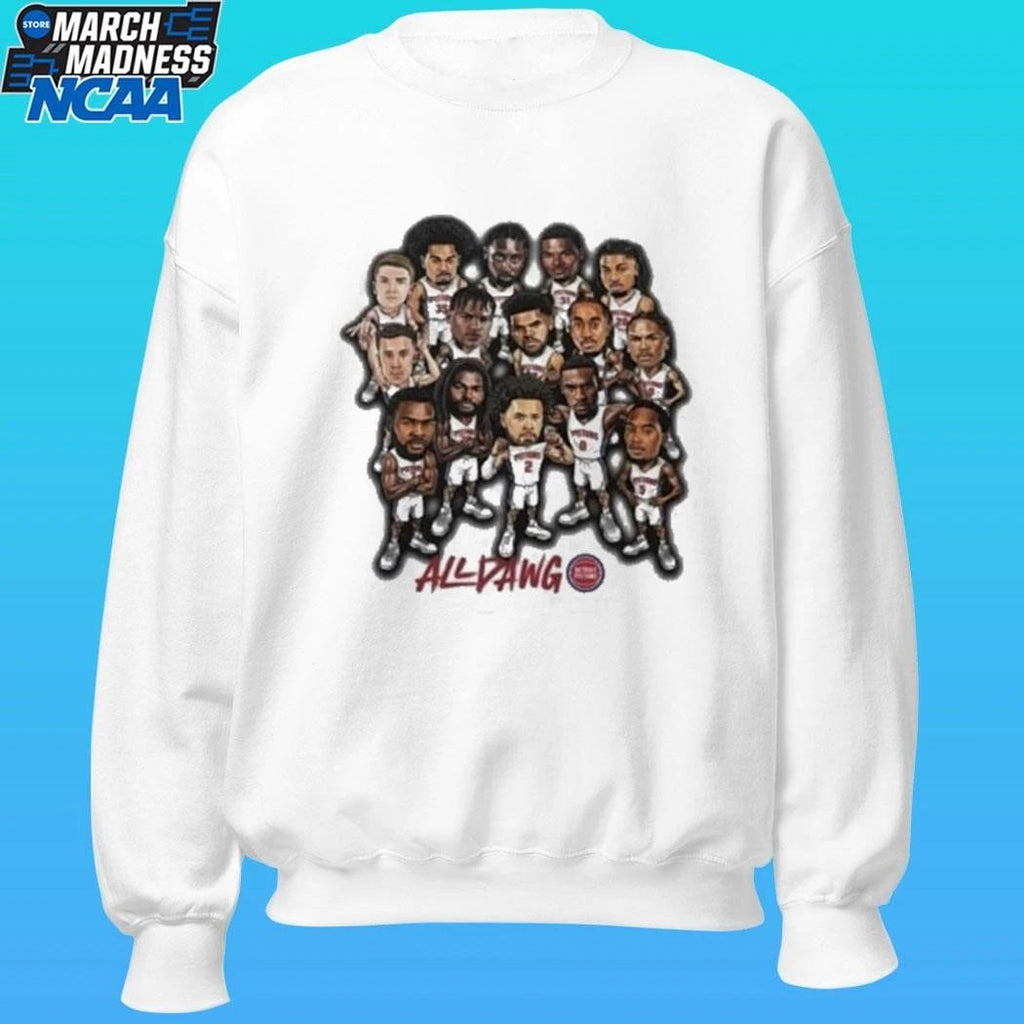 All Dawg Detroit Pistons Playoffs ’26 Caricature 3d Shirt
