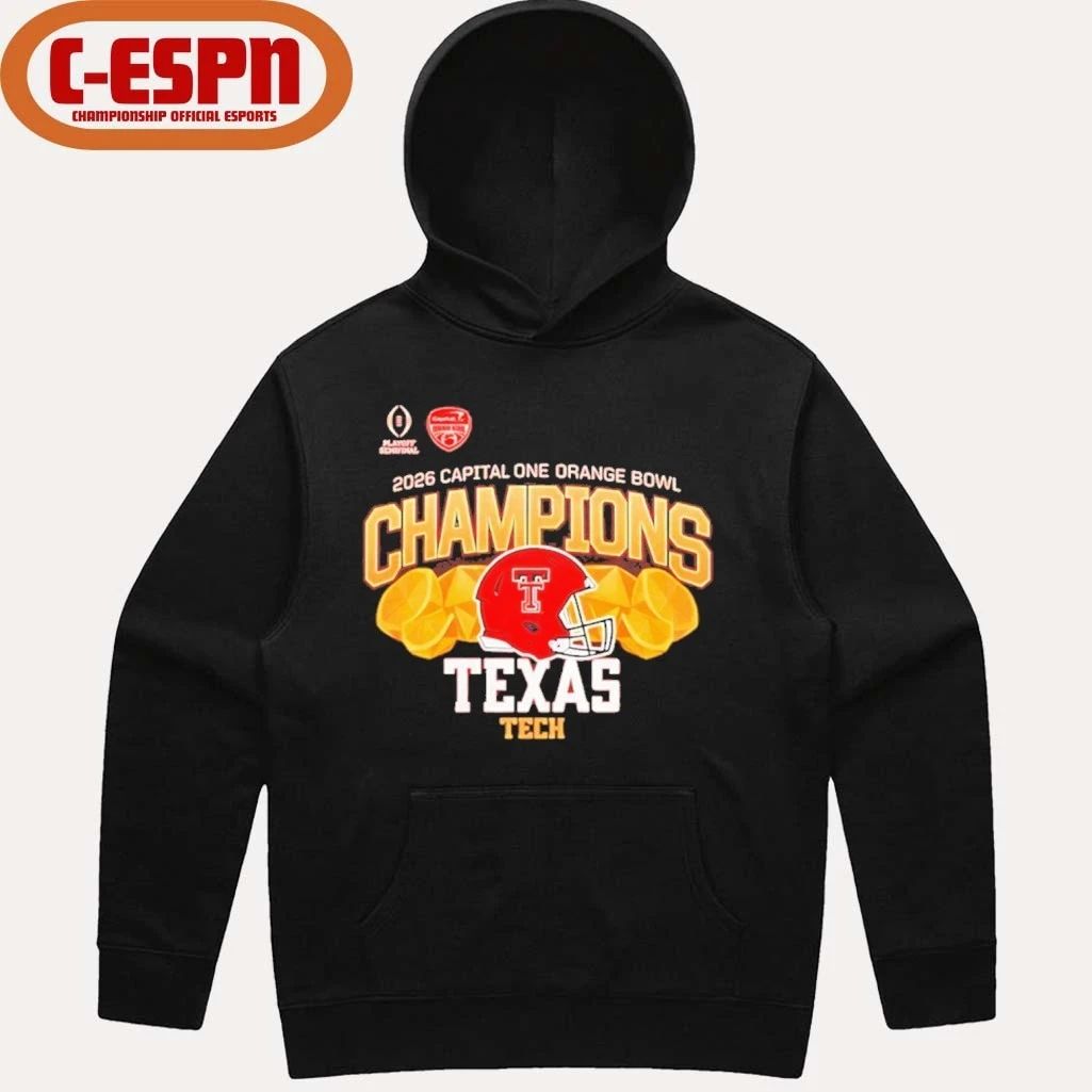 Texas Tech Red Raiders 2026 CFP Orange Bowl Champions shirt