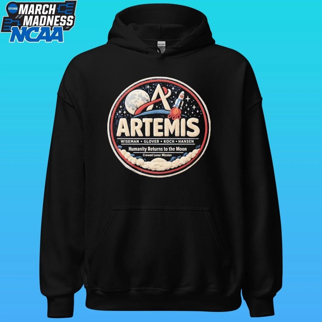 Artemis 2 Mission Faux Lunar Patch NASA Shirt