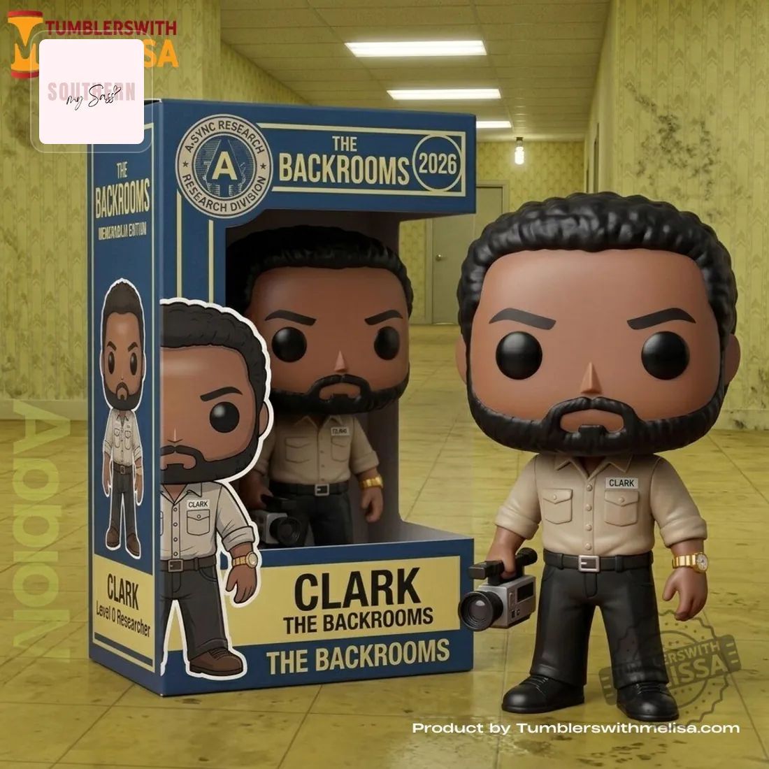 The Backrooms Clark Level 0 Researcher A-Sync Memorabilia Edition Pop Figure Doll
