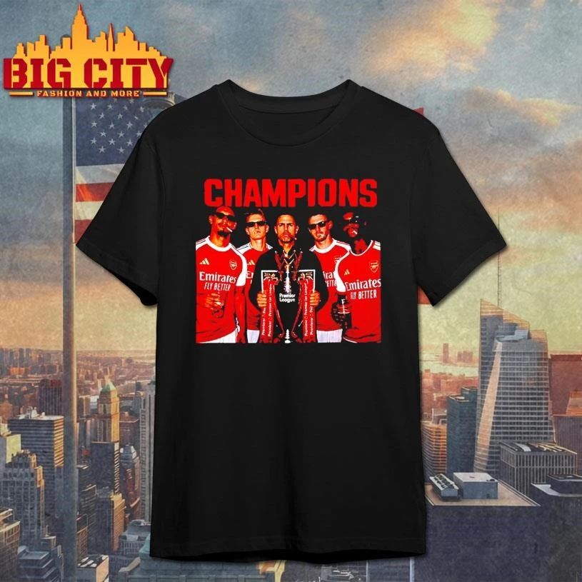Arsenal Mikel Arteta Saka Odegard Middle Finger Photo Premier League Champions 2025 26 Shirt