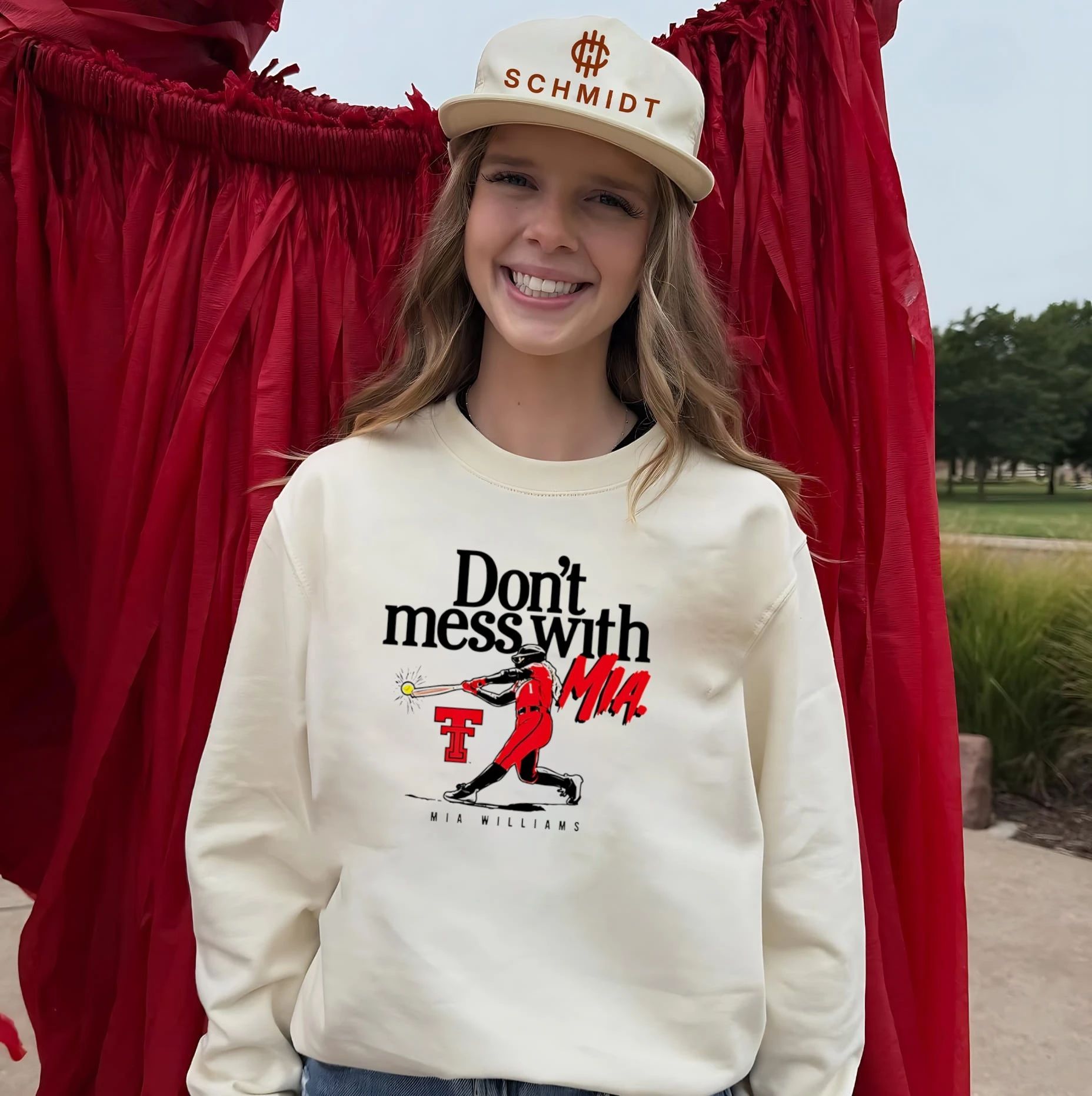 Texas Tech Softball Don’t Mess With Mia Williams cartoon shirt
