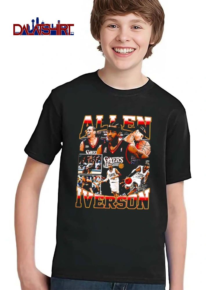 Philadelphia 76ers Allen Iverson multiple basketball poses shirt