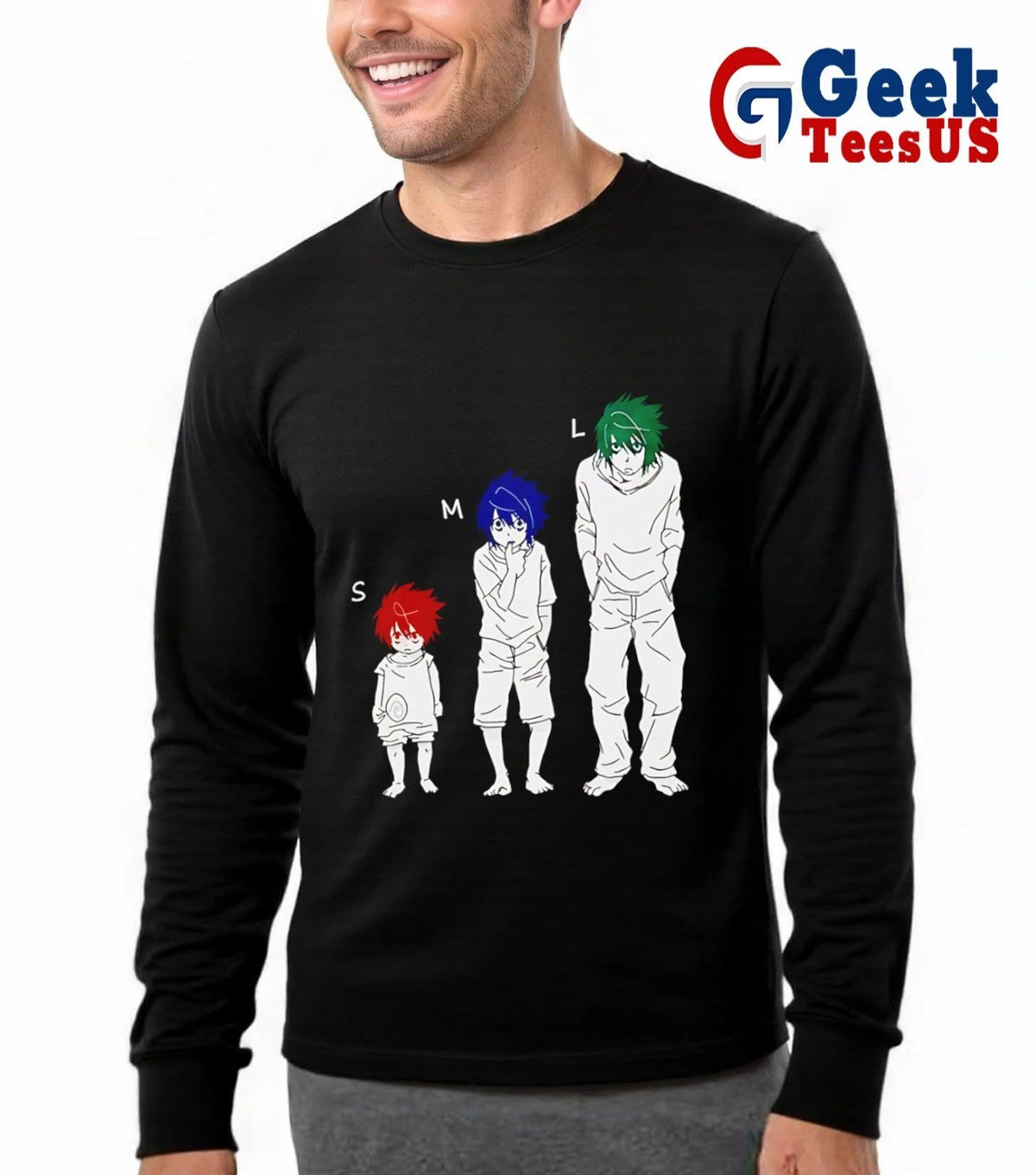 Anime Death Note L Evolution S M L Size shirt