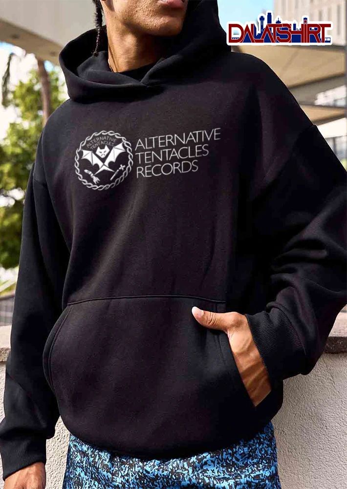 Alternative Tentacles Records bat logo rocket cross circle shirt