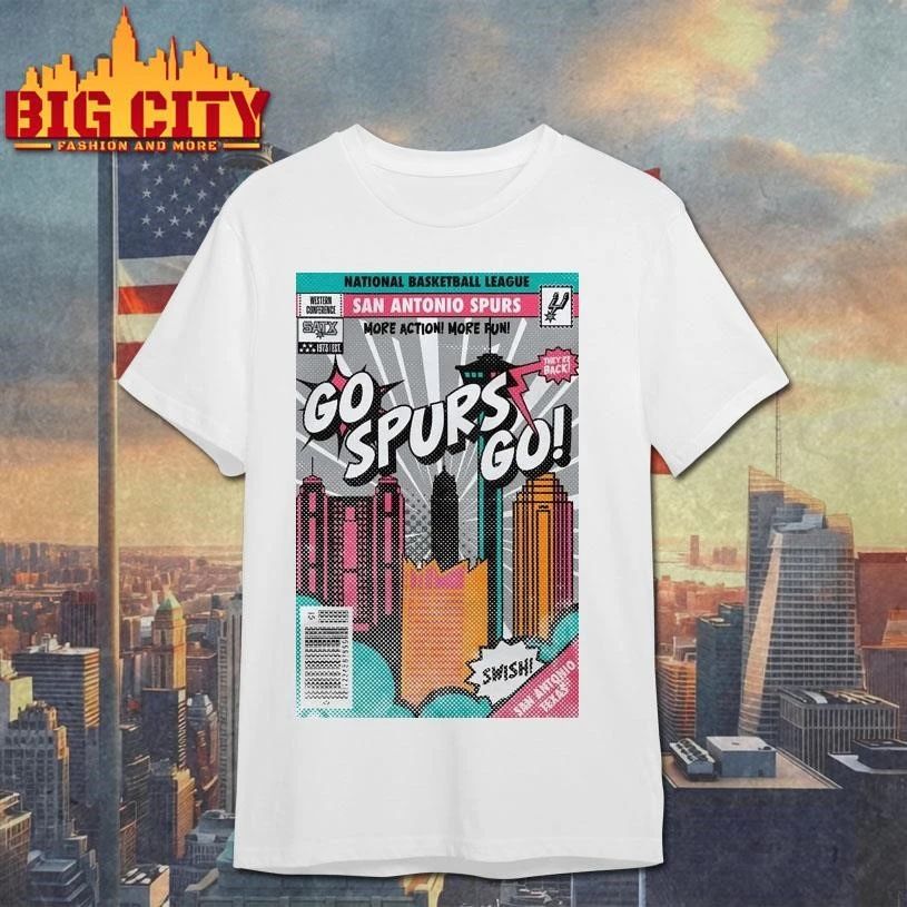 NBA More Action More Fun San Antonio Spurs Stadium Comic Book Cover shirt