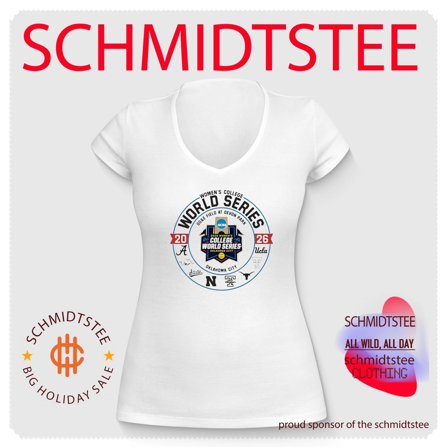 2026 Women’s College World Series 8 Team shirt