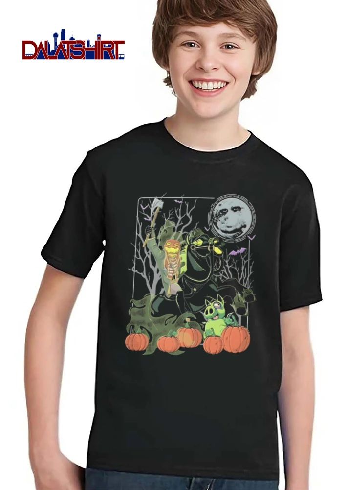 Headless horseman holding axe riding horse shirt