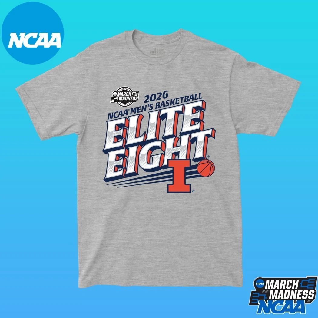 Illinois Fighting Illini 2026 NCAA Men’s Basketball Tournament March Madness Elite Eight T-Shirts