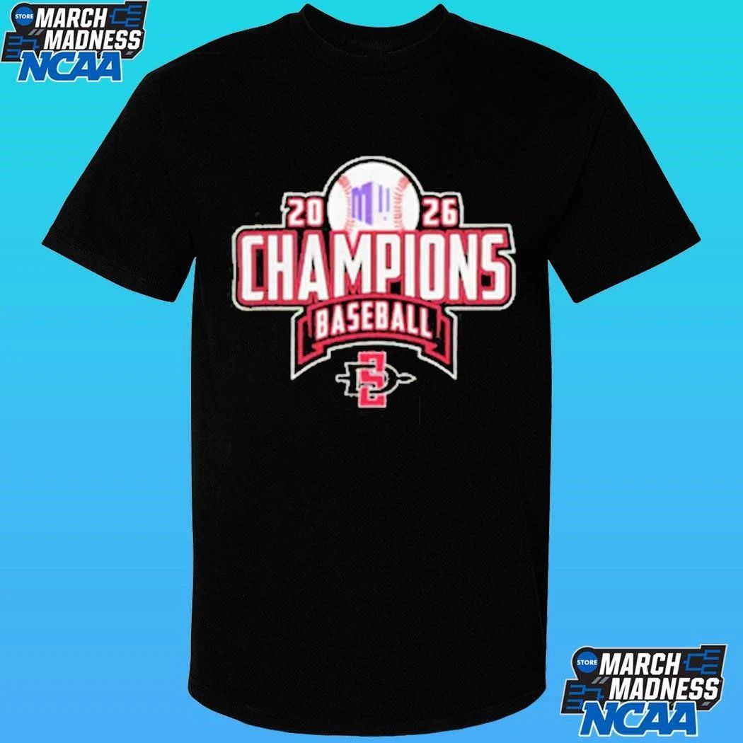San Diego State Aztecs Ncaa Regular Season Champions Baseball 2026 Shirt