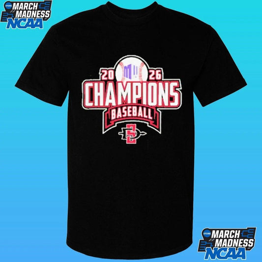 San Diego State Aztecs Ncaa Regular Season Champions Baseball 2026 Shirt