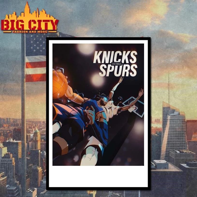 2026 NBA Finals New York Knicks Vs San Antonio Spurs Jalen Brunson Vs Victor Wembanyama Poster Shirt