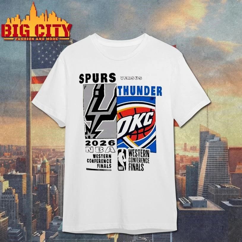 San Antonio Spurs Vs OKC Thunder 2026 NBA Western Conference Finals Matchup Fragments shirt