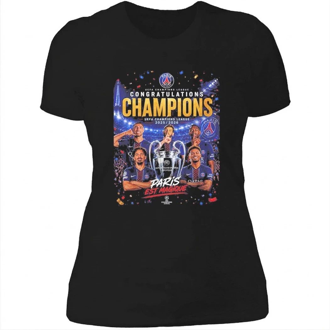 Paris Saint Germain PSG 2026 UEFA Champions League Winner Paris Est Magique Shirt