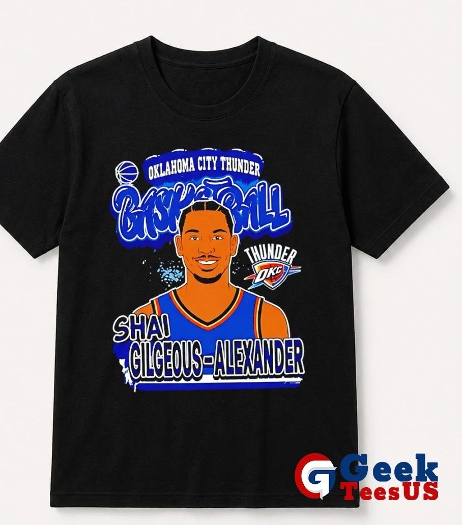 Shai Gilgeous Alexander Oklahoma City Thunder Basketball 2026 NBA graphic shirt