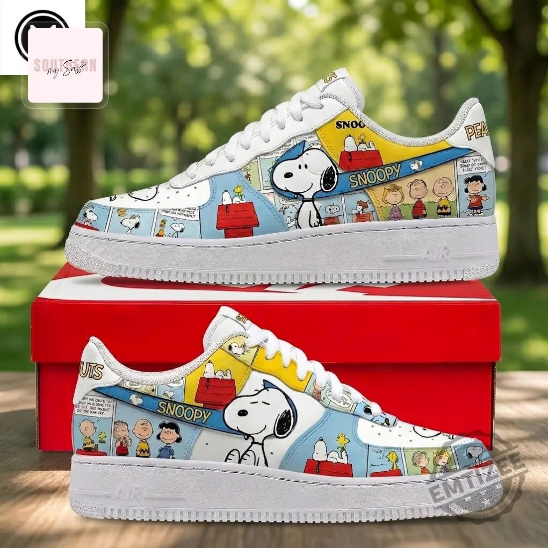 Snoopy Peanuts Custom Air Force 1 Sneakers
