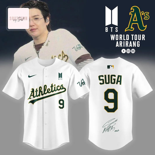 BTS Suga Oakland Athletics Las Vegas 2026 Limited Edition Baseball Jersey
