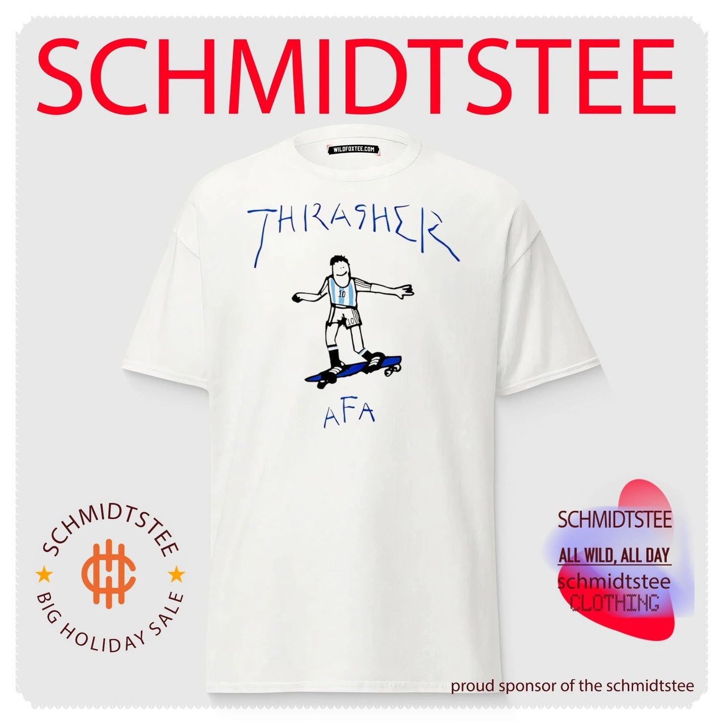 Thrasher afa Argentina doodle paint shirt