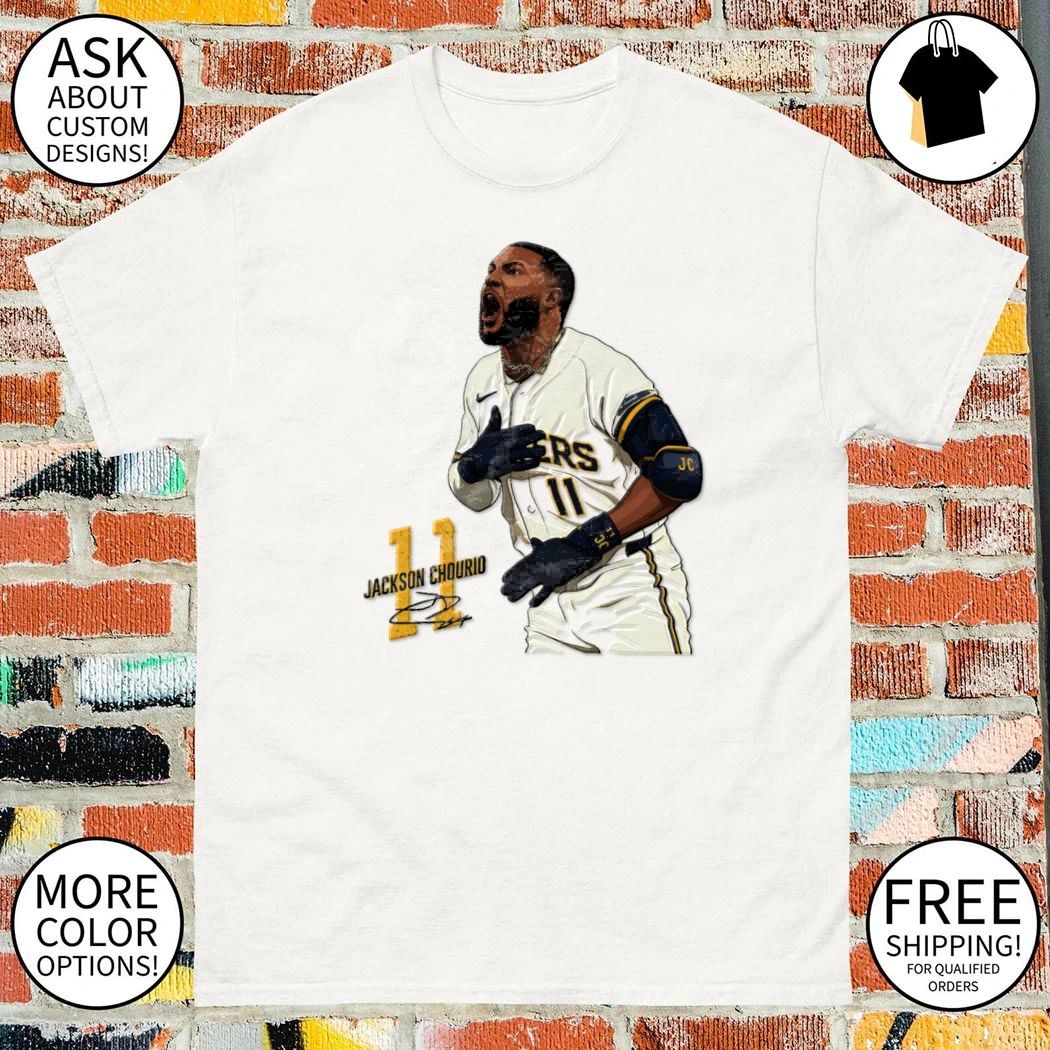Jackson Chourio Number 11 Baseball Illustration shirt