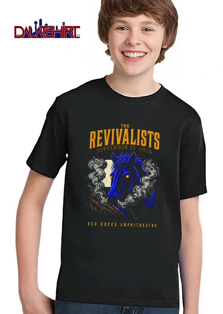 The Revivalists 2026 horse head smoke moon background shirt