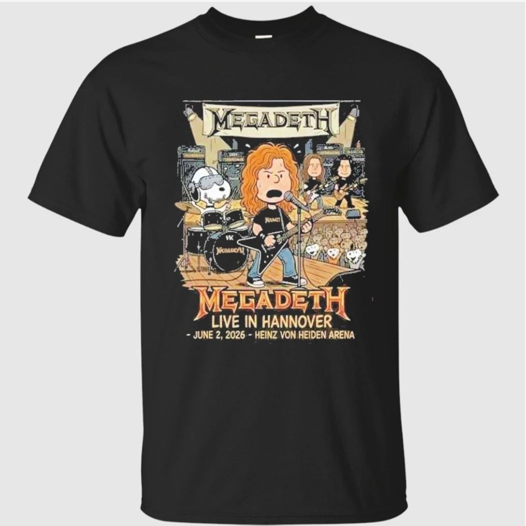Megadeth Live Concert June 2 2026 Heinz Von Heiden Arena Hannover Snoopy Shirt