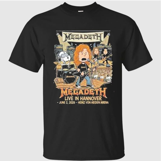 Megadeth Live Concert June 2 2026 Heinz Von Heiden Arena Hannover Snoopy Shirt