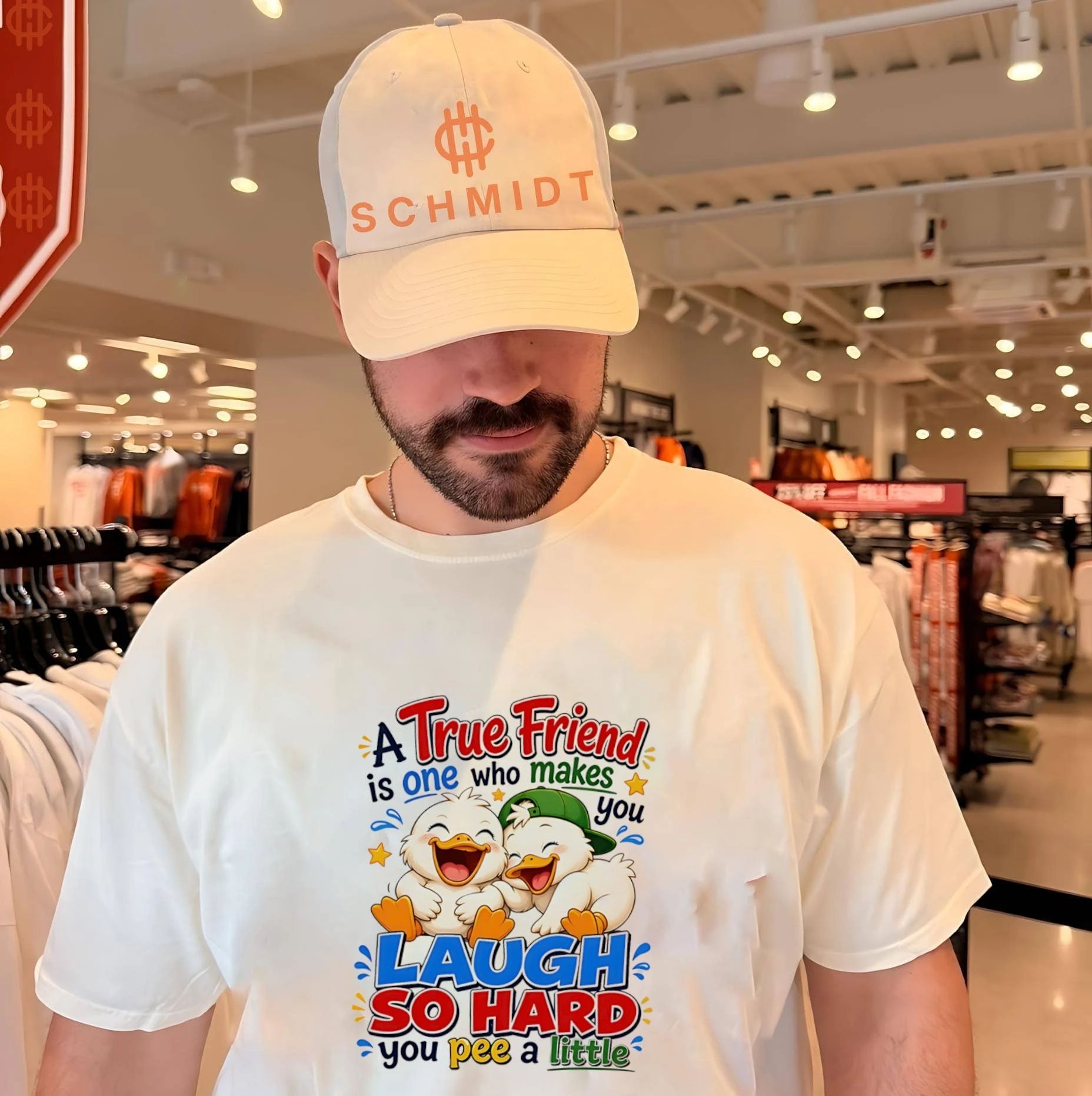 A true friend is one who makes you laugh so hard duck cartoon shirt