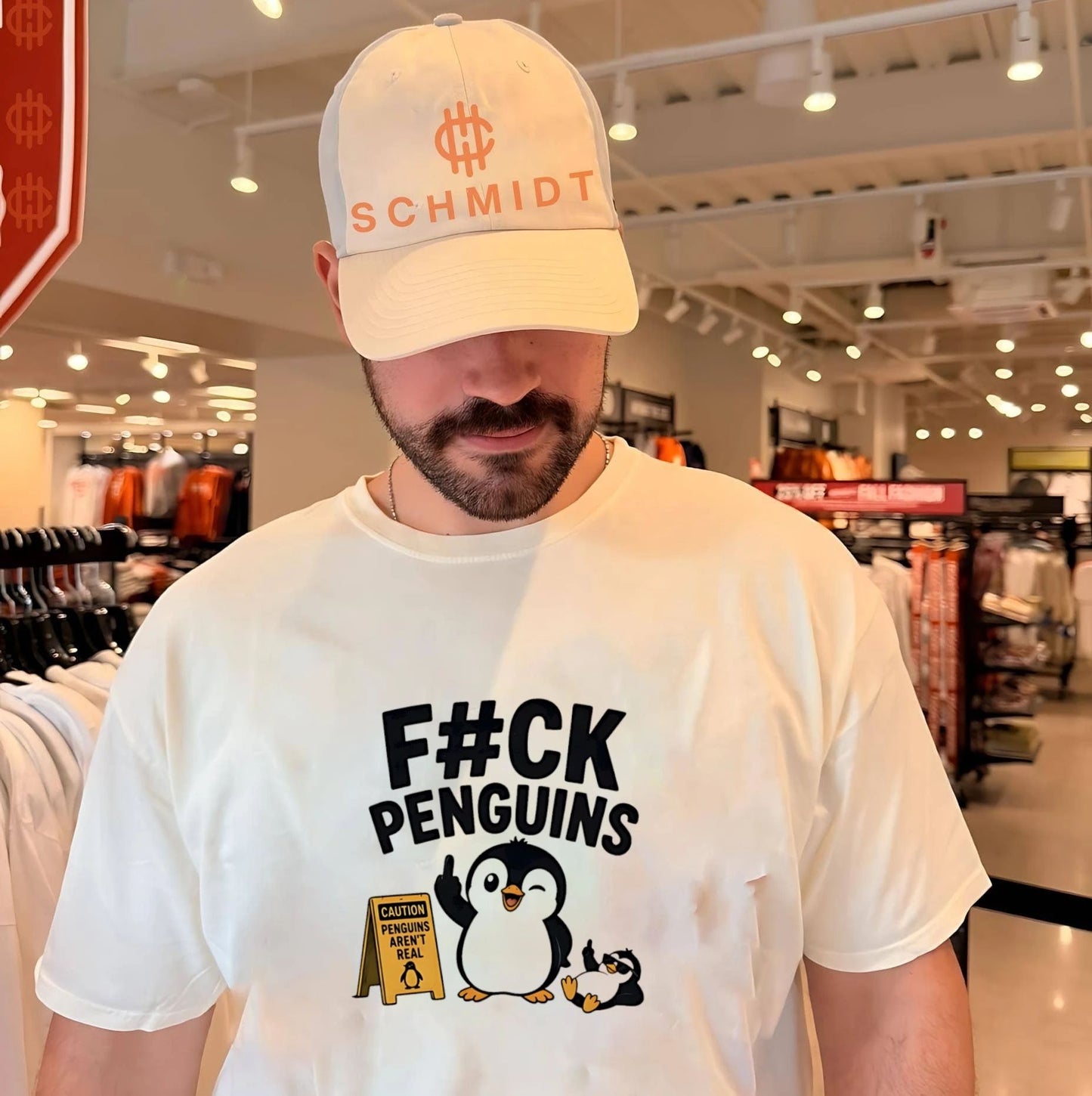 Fuck penguins caution penguin’s aren’t real cartoon penguin shirt
