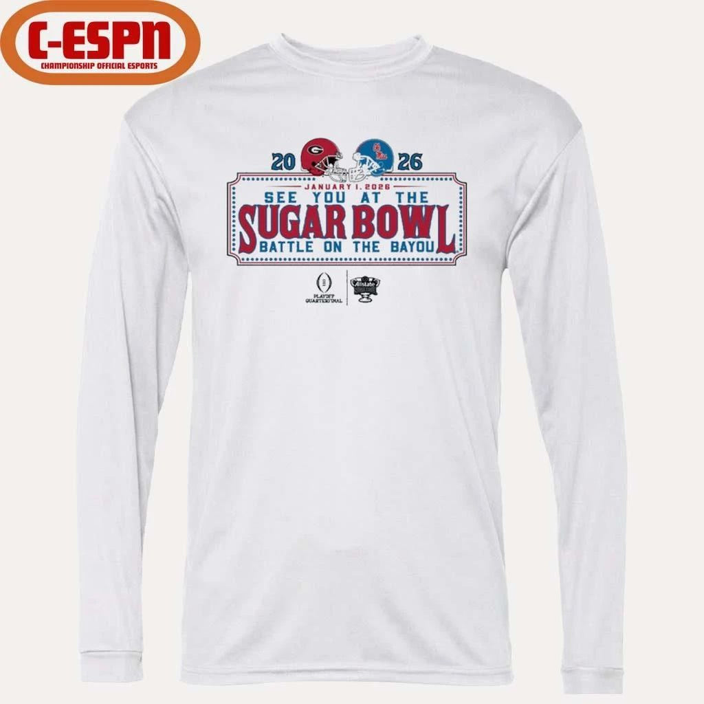 See You At The Sugar Bowl Dueling Helmet 2026 Georgia Vs Ole Miss Shirt