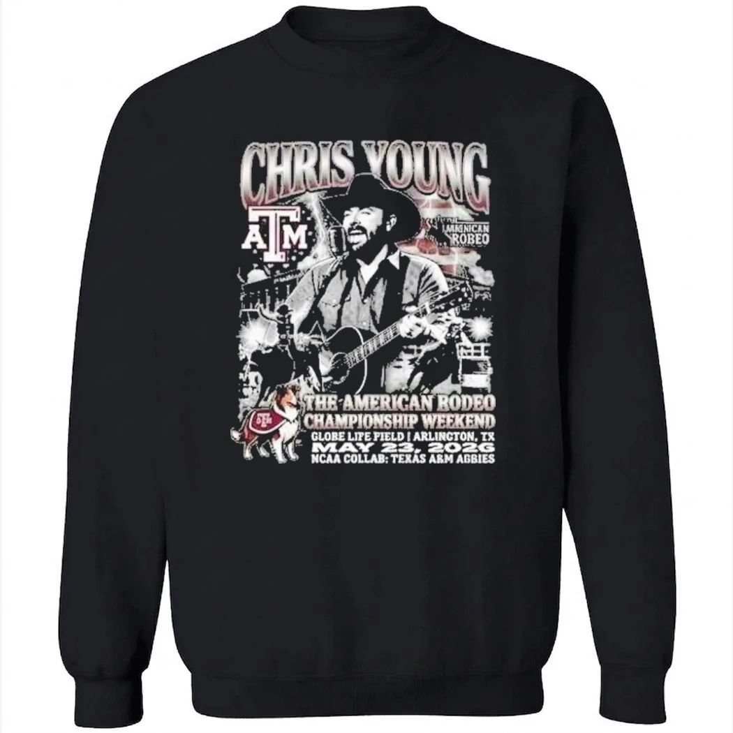 Chris Young The American Rodeo Championship Weekend 2026 At Globe Life Field Arlington TX On May 23 2026 Texas A&M Aggies NCAA Vintage Bootleg Shirt