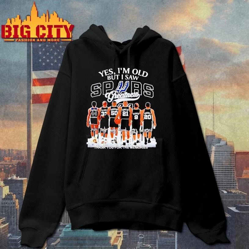 San Antonio Spurs back view of player yes I am old but I saw Spurs greatness signatures shirt