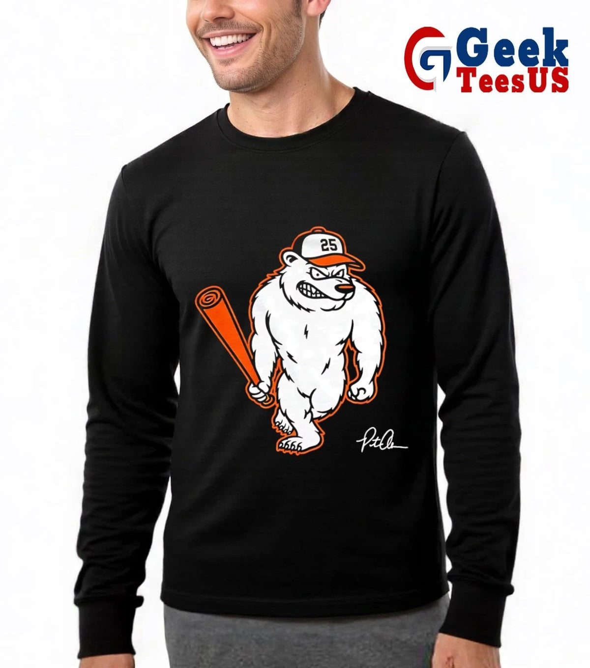 Polar Bear Pete Baltimore Orioles baseball signature shirt